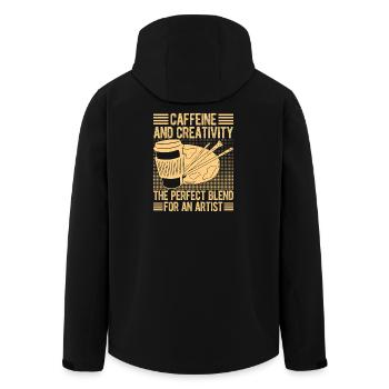 Artist Painter Graphic Caffeine & Creativity Art - Recycelte Männer Softshell-Jacke von Stanley/Stella - Schwarz - Hinten - AI Model Male 185 light (185cm)