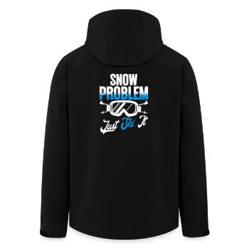 Ski Skifahrer Wintersport Snow problem - Recycelte Männer Softshell-Jacke von Stanley/Stella - Schwarz - Hinten - AI Model Male 185 light (185cm)
