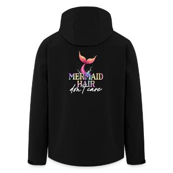 Sirène Sirène Cheveux Je m'en fiche - Veste softshell homme en polyester recyclé Stanley/Stella - noir - Dos - AI Model Male 185 light (185cm)