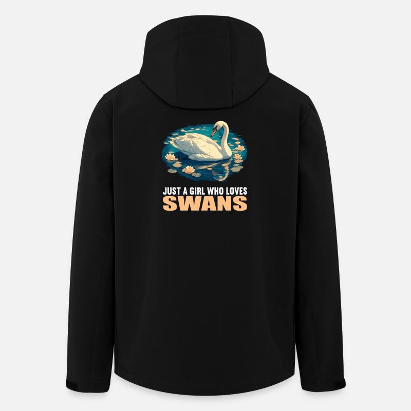 Schwäne Schwan - Recycelte Männer Softshell-Jacke von Stanley/Stella - Schwarz
