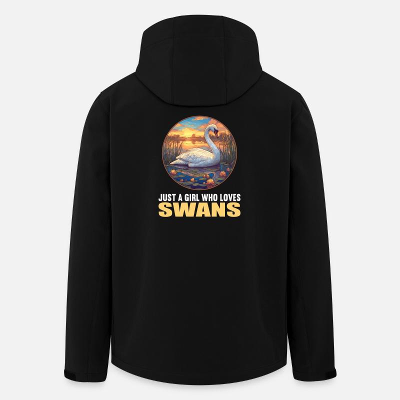 Swans Swan - Men’s Recycled Softshell Jacket by Stanley/Stella - black
