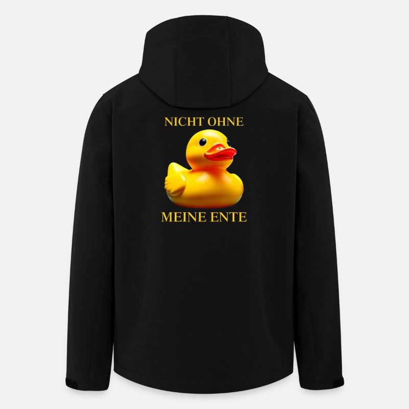 Badeente NICHT OHNE MEINE ENTE - Recycelte Männer Softshell-Jacke von Stanley/Stella - Schwarz