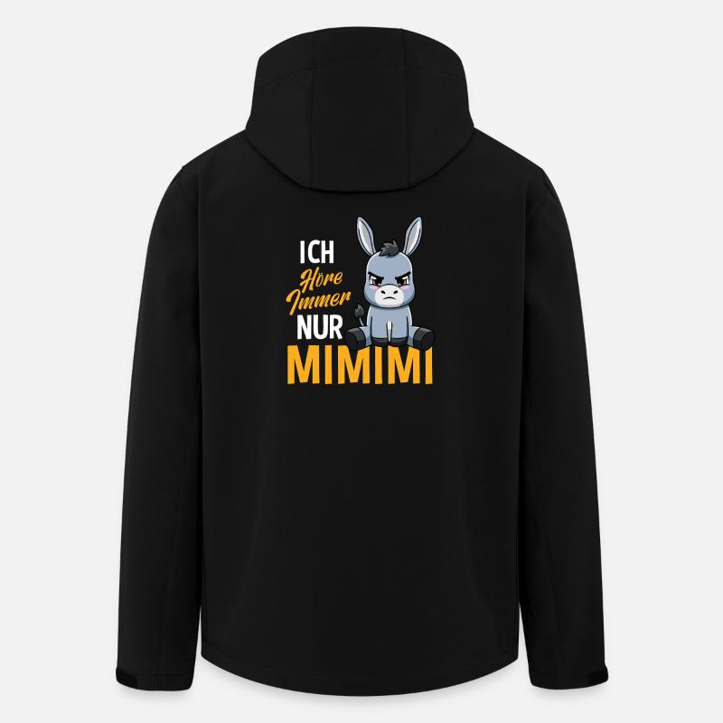 J'entends toujours seulement un âne Mimimi - Veste softshell homme en polyester recyclé Stanley/Stella - noir