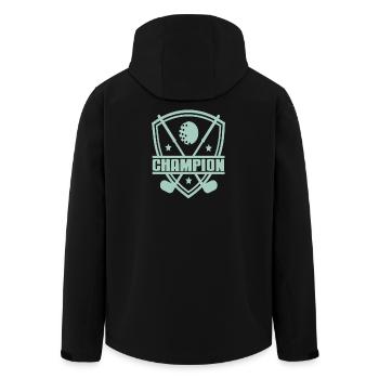 Golf Champion Badge for Competitive Swing Kings - Recycelte Männer Softshell-Jacke von Stanley/Stella - Schwarz - Hinten - AI Model Male 185 light (185cm)