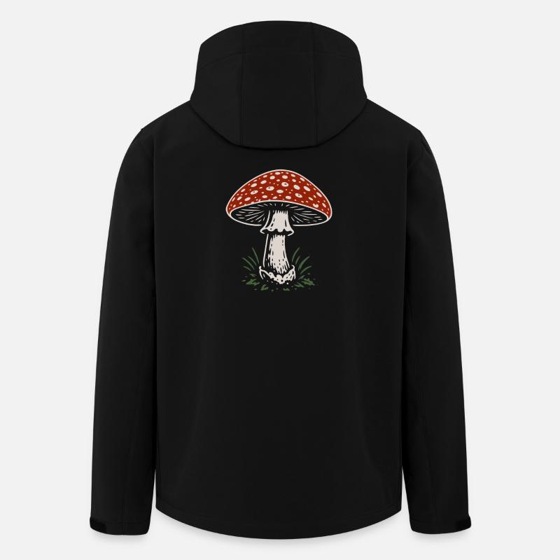 Fly agaric - mushrooms - saying - Men’s Recycled Softshell Jacket by Stanley/Stella - black