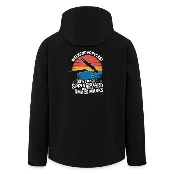 Diving diving board - Men’s Recycled Softshell Jacket by Stanley/Stella - black - Back - AI Model Male 185 light (185cm)