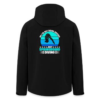 Diving diving board - Men’s Recycled Softshell Jacket by Stanley/Stella - black - Back - AI Model Male 185 light (185cm)