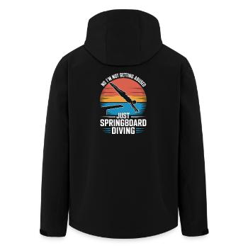 Diving diving board - Men’s Recycled Softshell Jacket by Stanley/Stella - black - Back - AI Model Male 185 light (185cm)