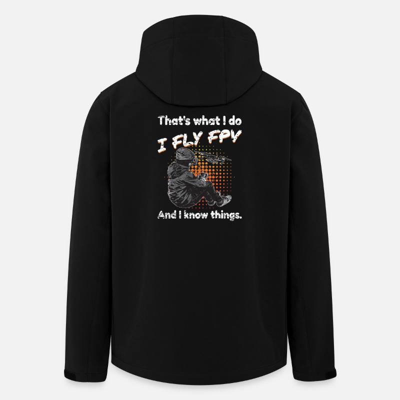 Drone FPV Quadricoptère - Veste softshell homme en polyester recyclé Stanley/Stella - noir