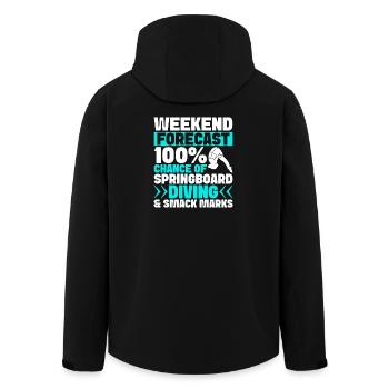 Diving diving board - Men’s Recycled Softshell Jacket by Stanley/Stella - black - Back - AI Model Male 185 light (185cm)