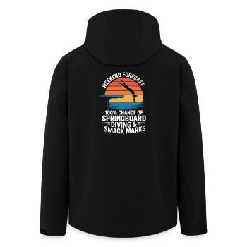 Diving diving board - Men’s Recycled Softshell Jacket by Stanley/Stella - black - Back - AI Model Male 185 light (185cm)