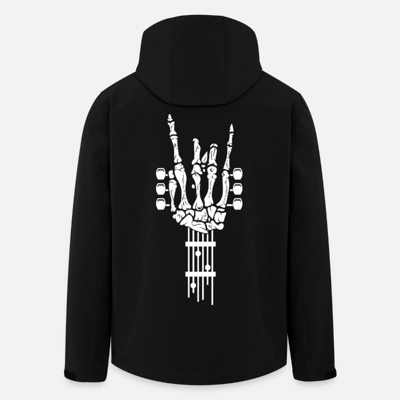 Rock Skeleton Hand Music Guitar - Men’s Recycled Softshell Jacket by Stanley/Stella - black