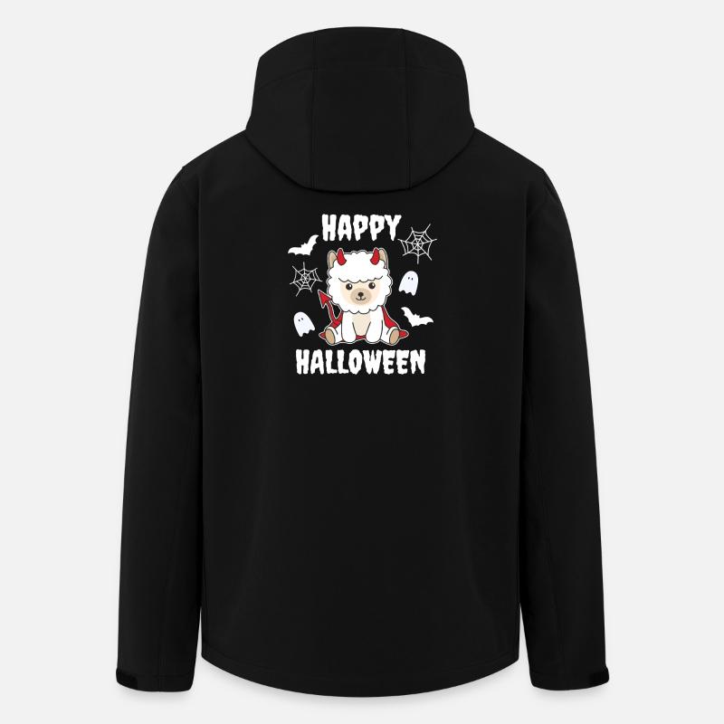 Costume de diable d'Halloween en alpaga - Veste softshell homme en polyester recyclé Stanley/Stella - noir