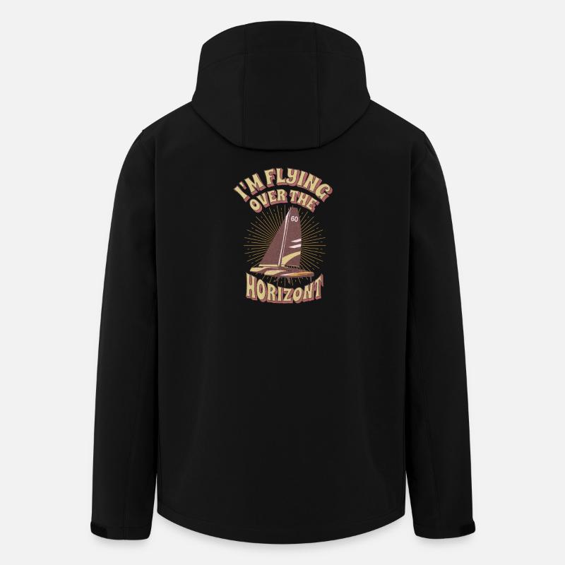 Sailboat; Catamaran with an inspiring motto - Men’s Recycled Softshell Jacket by Stanley/Stella - black