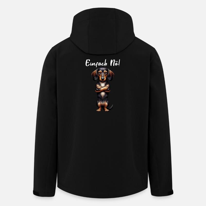 Einfach Nö Dackel Dachshund Rauhaardackel - Recycelte Männer Softshell-Jacke von Stanley/Stella - Schwarz