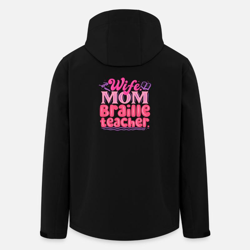 Braille Lehrer Blindenschrift Punktum - Recycelte Männer Softshell-Jacke von Stanley/Stella - Schwarz