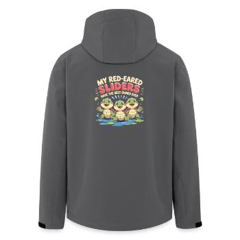 Red-eared Turtle - Men’s Recycled Softshell Jacket by Stanley/Stella - anthracite - Back - AI Model Male 185 light (185cm)