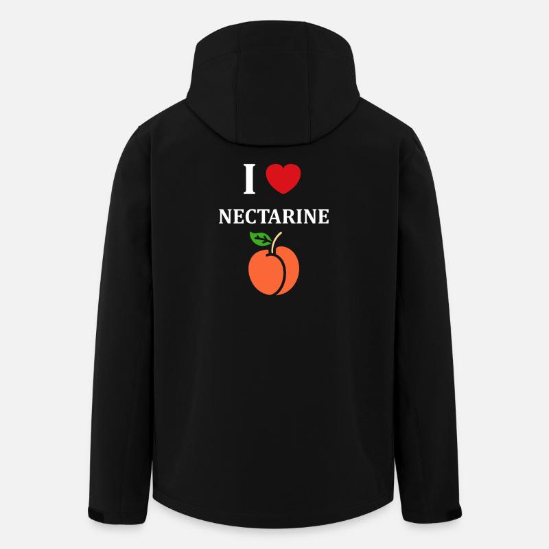 Nectarine Peach Illustration Design - Men’s Recycled Softshell Jacket by Stanley/Stella - black