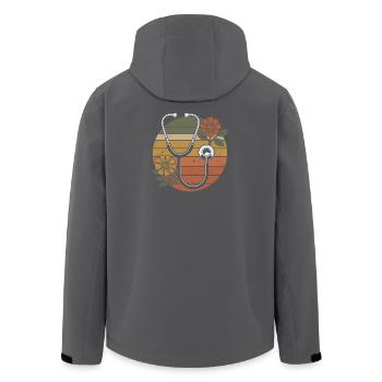 Stéthoscope Retro Doctor - Veste softshell homme en polyester recyclé Stanley/Stella - noir - Dos - AI Model Male 185 light (185cm)