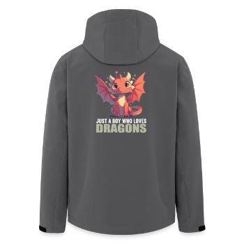 Drachen Drache - Recycelte Männer Softshell-Jacke von Stanley/Stella - Schwarz - Hinten - AI Model Male 185 light (185cm)