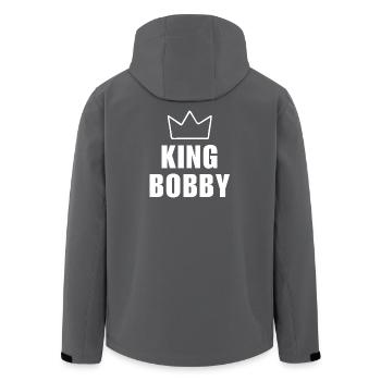 King Bobby Crown Shirt – Name Starting with B - Men’s Recycled Softshell Jacket by Stanley/Stella - black - Back - AI Model Male 185 light (185cm)