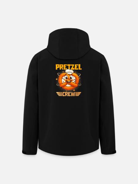 Bretzel Pretzel Bäcker mit Lächeln - Recycelte Männer Softshell-Jacke von Stanley/Stella - Schwarz