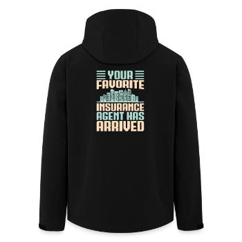 Insurance Agent Your Favorite Arrived Funny - Recycelte Männer Softshell-Jacke von Stanley/Stella - Schwarz - Hinten - AI Model Male 185 light (185cm)