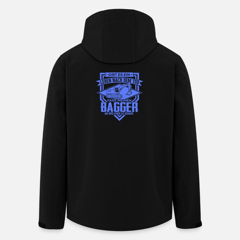 Baggerfahrer Sprüche Baugeräteführer Hochbau - Recycelte Männer Softshell-Jacke von Stanley/Stella - Schwarz