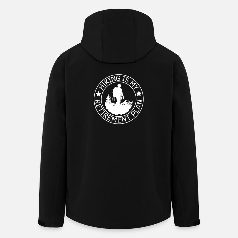 Hiking Retirement Plan Hiker Quote - Men’s Recycled Softshell Jacket by Stanley/Stella - black