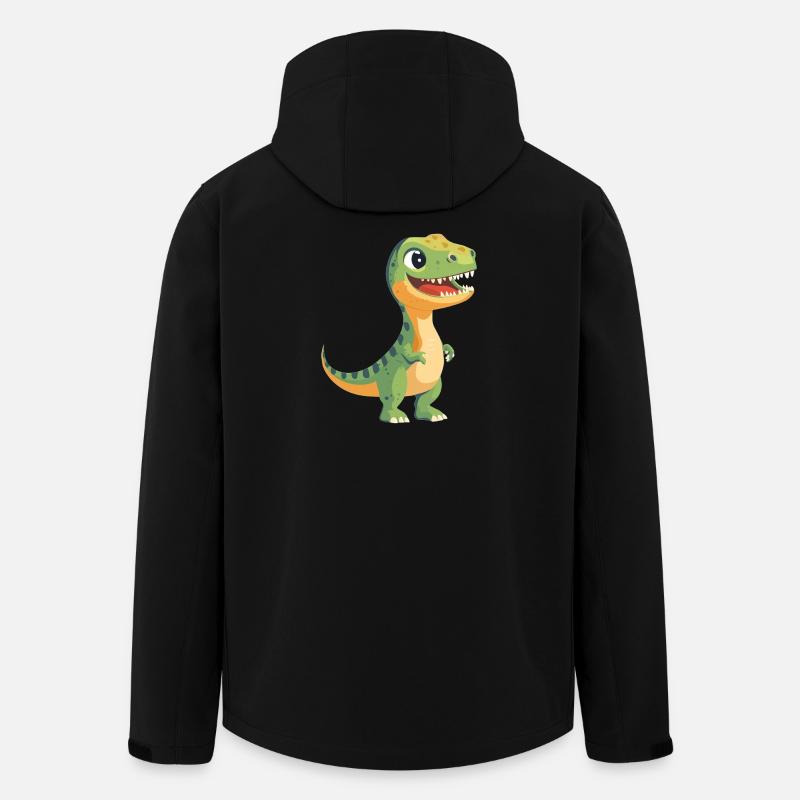 Dino Saurier Dinosaurier - Recycelte Männer Softshell-Jacke von Stanley/Stella - Schwarz