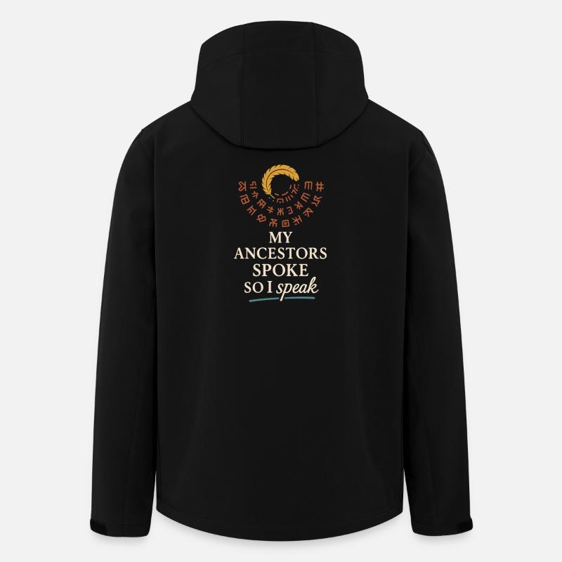 Indigenous Language Revitalization Native Speakers - Men’s Recycled Softshell Jacket by Stanley/Stella - black