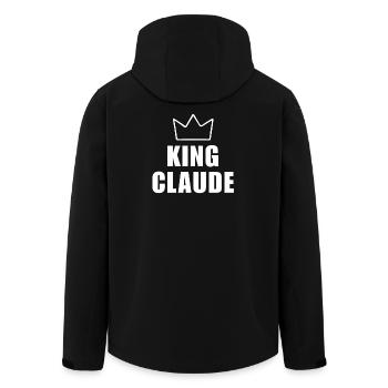 T-shirt pour homme avec le nom de Claude King Crown pour la fête des pères - Veste softshell homme en polyester recyclé Stanley/Stella - noir - Dos - AI Model Male 185 light (185cm)
