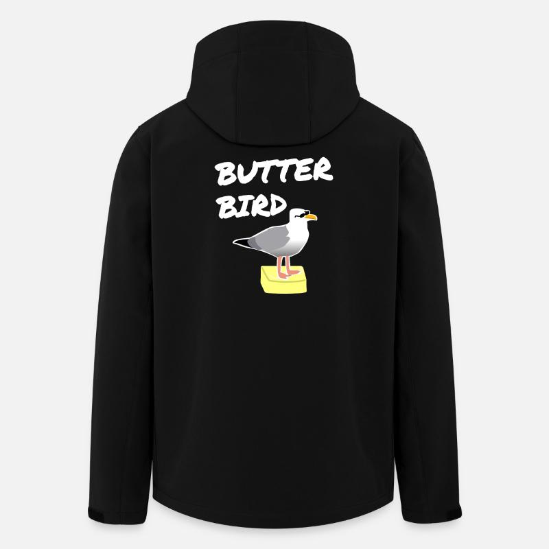 Butter Bird Seagulls Print - Men’s Recycled Softshell Jacket by Stanley/Stella - black