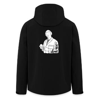 Ein feiner Spud - Recycelte Männer Softshell-Jacke von Stanley/Stella - Schwarz - Hinten - AI Model Male 185 light (185cm)