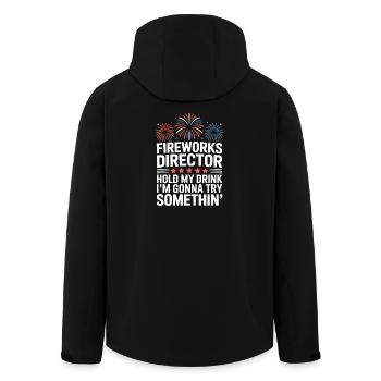 Fireworks Director Funny Hold My Drink 4th Of July - Recycelte Männer Softshell-Jacke von Stanley/Stella - Schwarz - Hinten - AI Model Male 185 light (185cm)