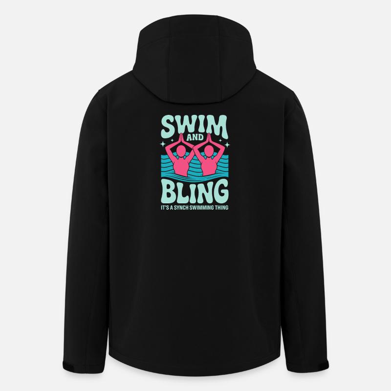 Synchronschwimmen Kunstschwimmen Wassersport - Recycelte Männer Softshell-Jacke von Stanley/Stella - Schwarz