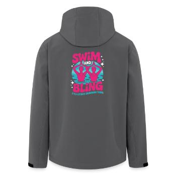 Synchronschwimmen Kunstschwimmen Wassersport - Recycelte Männer Softshell-Jacke von Stanley/Stella - Schwarz - Hinten - AI Model Male 185 light (185cm)
