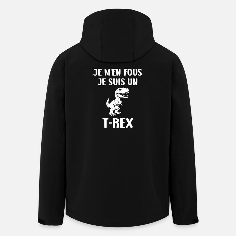 T-Rex Humorous Expression - Men’s Recycled Softshell Jacket by Stanley/Stella - black