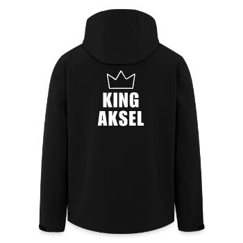 Aksel Namensbuchstabe Ein König Krone Väter T-Shirt Männer - Recycelte Männer Softshell-Jacke von Stanley/Stella - Schwarz - Hinten - AI Model Male 185 light (185cm)