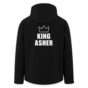 Asher Namensbuchstabe Ein König Krone Väter T-Shirt Männer - Recycelte Männer Softshell-Jacke von Stanley/Stella - Schwarz - Hinten - AI Model Male 185 light (185cm)