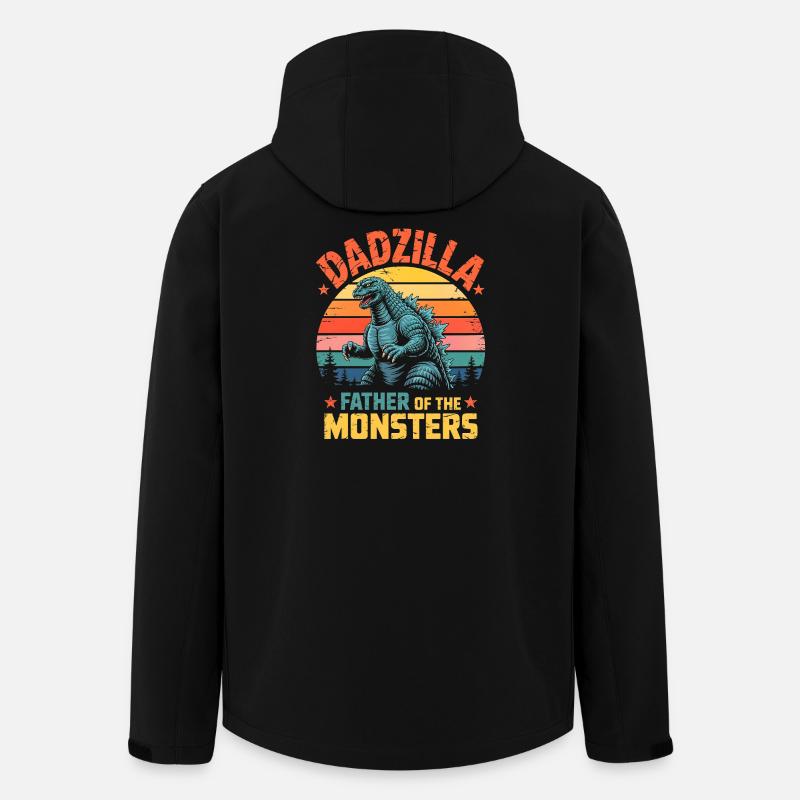 Dadzilla Vater der Monster Retro - Recycelte Männer Softshell-Jacke von Stanley/Stella - Schwarz