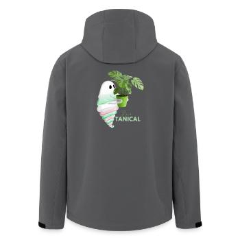 Monstera tropical et cônes brillants - Veste softshell homme en polyester recyclé Stanley/Stella - noir - Dos - AI Model Male 185 light (185cm)