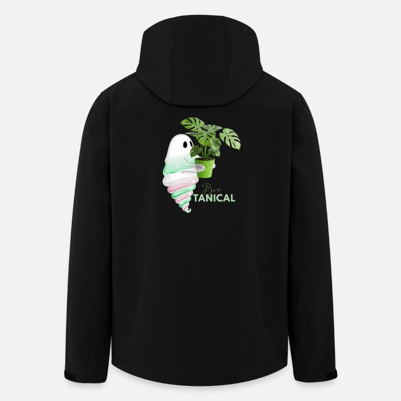 Monstera tropical et cônes brillants - Veste softshell homme en polyester recyclé Stanley/Stella - noir