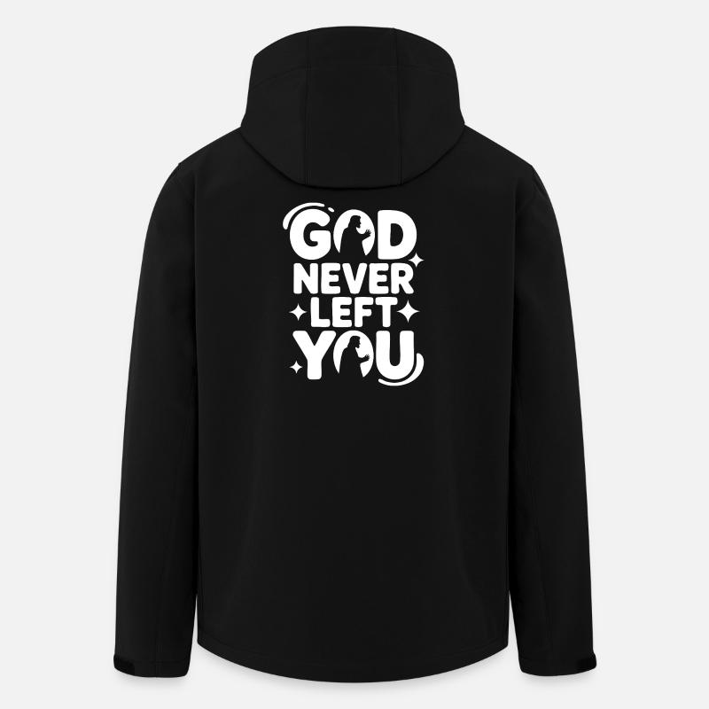 Dieu ne t'a jamais quitté - Veste softshell homme en polyester recyclé Stanley/Stella - noir