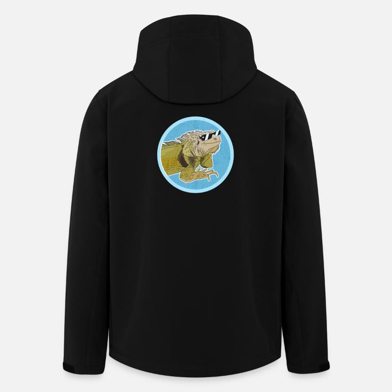 Leguan Eidechse Leguane Geschenke - Recycelte Männer Softshell-Jacke von Stanley/Stella - Schwarz