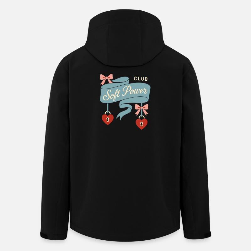 Coquette Aesthetic Bow Pattern Girly Pastel - Men’s Recycled Softshell Jacket by Stanley/Stella - black