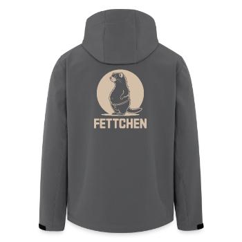 Drôle de furet mangeant de la graisse de ventre de bière - Veste softshell homme en polyester recyclé Stanley/Stella - noir - Dos - AI Model Male 185 light (185cm)