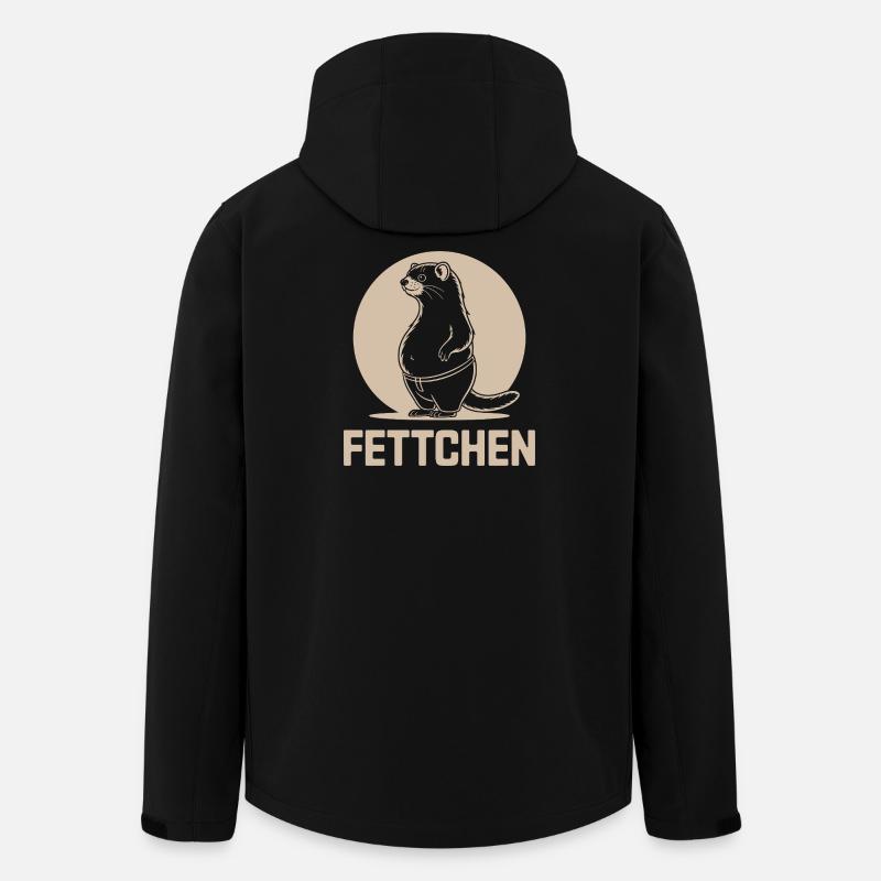Lustiges Frettchen Essen Bierbauch Fettchen - Recycelte Männer Softshell-Jacke von Stanley/Stella - Schwarz
