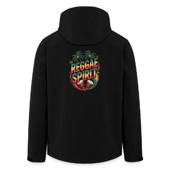  Reggae Spirit Tropische Palmen Djembe Trommeln - Veste softshell homme en polyester recyclé Stanley/Stella - noir - Dos - AI Model Male 185 light (185cm)