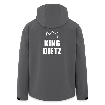Dietz Name mit Buchstabe D - Königskrone Shirt - Recycelte Männer Softshell-Jacke von Stanley/Stella - Schwarz - Hinten - AI Model Male 185 light (185cm)